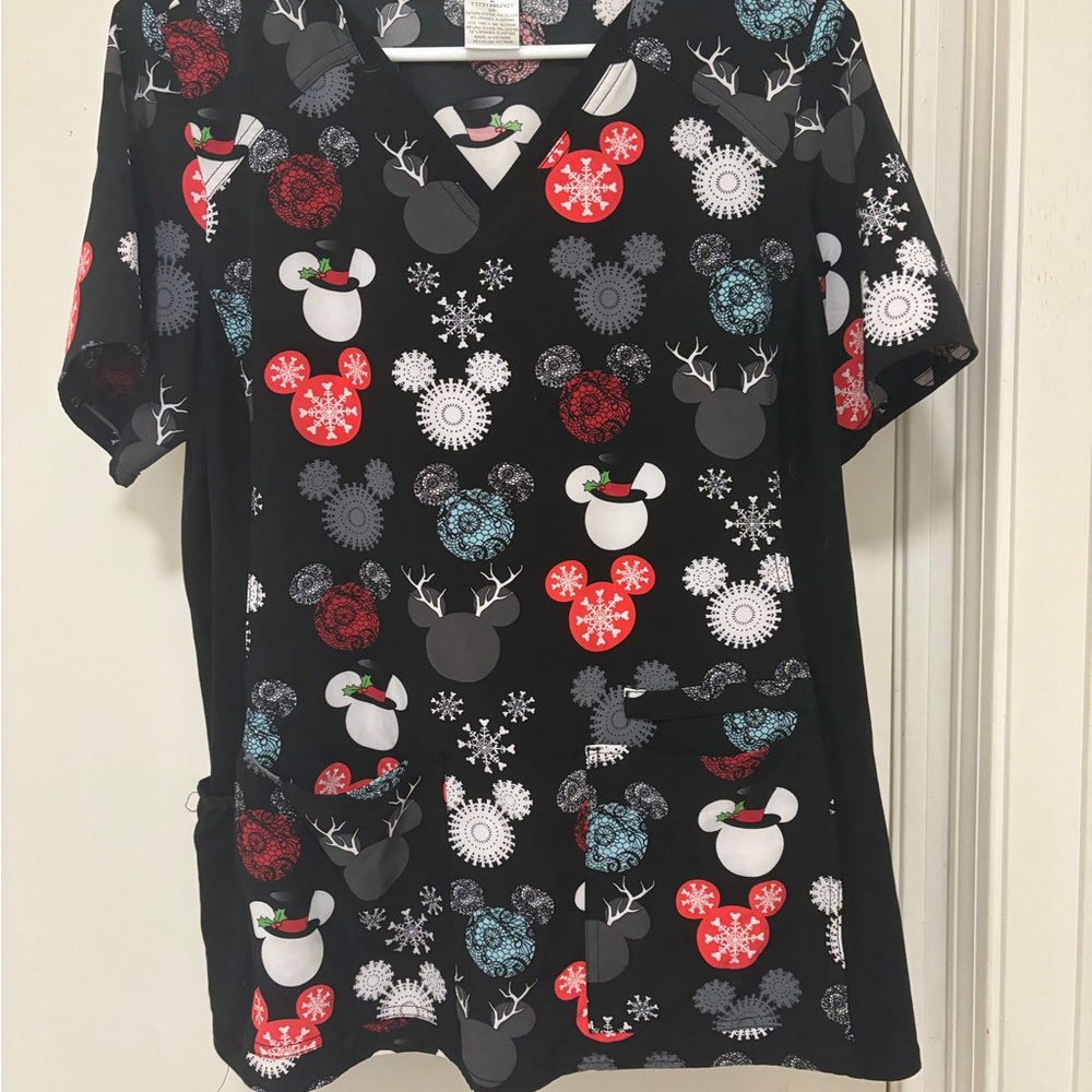 Disney Mikey polyester stretch scrub top